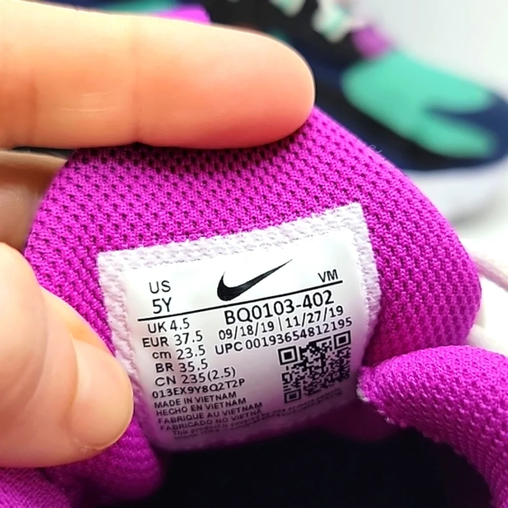 Nike | Air Max 270 React Kinetic Green/Purple Sneakers | WMS 6.5 - Picture 6 of 9